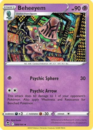 Beheeyem (080/195) Reverse Holofoil [Silver Tempest] - Uncommon
