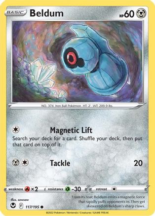 Beldum (117/195) Reverse Holofoil [Silver Tempest] - Common