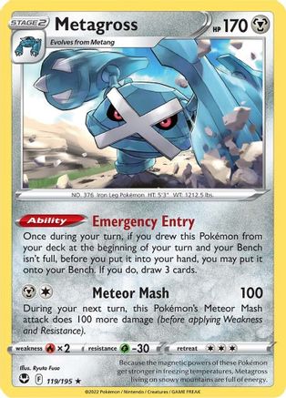 Metagross (119/195) Reverse Holofoil [Silver Tempest] - Holo Rare