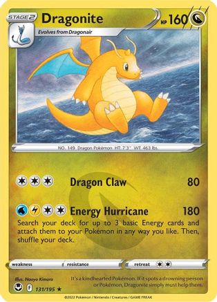 Dragonite (131/195) Reverse Holofoil [Silver Tempest] - Holo Rare