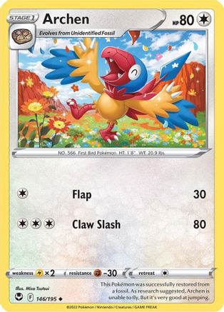 Archen (146/195) Reverse Holofoil [Silver Tempest] - Uncommon