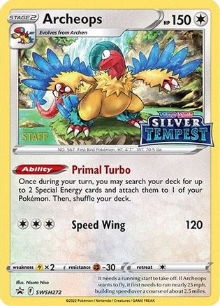 Archeops - SWSH272 (Prerelease) [STAFF] (SWSH272) Holofoil [SWSH Sword & Shield Promo Cards] - Promo