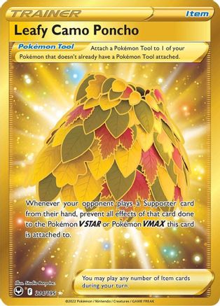 Leafy Camo Poncho (Secret) (214/195) Holofoil [Silver Tempest] - Secret Rare