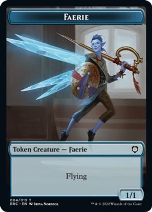 Faerie // Thopter (010) Double-Sided Token (BRC-4 // 10) - Commander: The Brothers' War