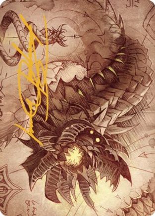 Wurmcoil Engine Art Card (Gold-Stamped Signature) (ASBRO-081) - Art Series: The Brothers' War