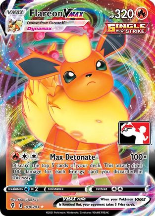 Flareon VMAX (18) Holofoil [Prize Pack Series Cards] - Ultra Rare
