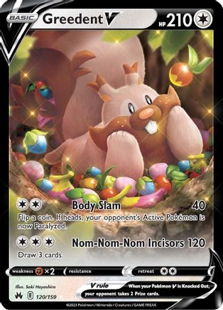 Greedent V (120/159) Holofoil [SWSH Crown Zenith] - Ultra Rare