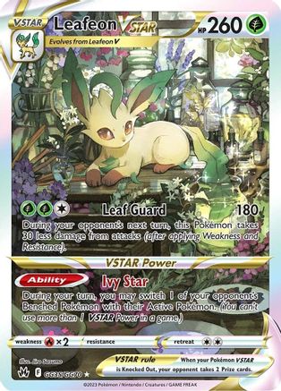Leafeon VSTAR (GG35/70) Holofoil [SWSH Crown Zenith Galarian Gallery] - Ultra Rare