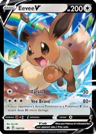 Eevee V (108/159) Holofoil [SWSH Crown Zenith] - Ultra Rare