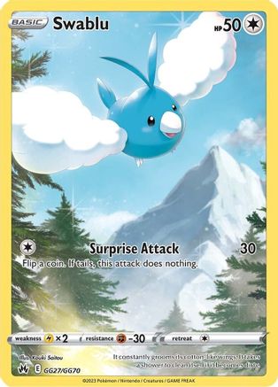Swablu (GG27/70) Holofoil [SWSH Crown Zenith Galarian Gallery] - Ultra Rare
