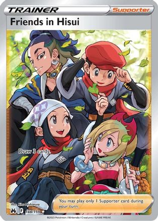 Friends in Hisui (Full Art) (148/159) Holofoil [SWSH Crown Zenith] - Ultra Rare