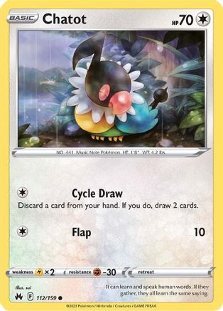 Chatot (112/159) [SWSH Crown Zenith] - Common