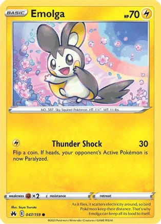 Emolga (047/159) Reverse Holofoil [SWSH Crown Zenith] - Common