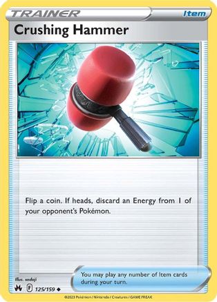 Crushing Hammer (125/159) Reverse Holofoil [SWSH Crown Zenith] - Uncommon