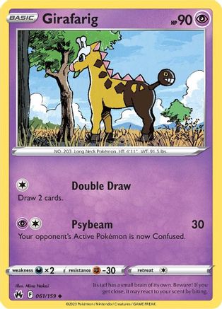 Girafarig (061/159) Reverse Holofoil [SWSH Crown Zenith] - Uncommon