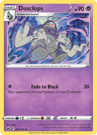 Dusclops (063/159) Reverse Holofoil [SWSH Crown Zenith] - Uncommon