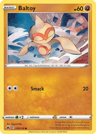 Baltoy (070/159) Reverse Holofoil [SWSH Crown Zenith] - Common