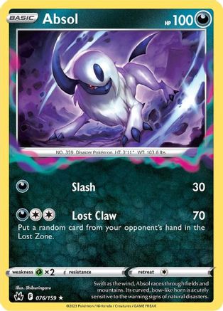 Absol (076/159) Holofoil [SWSH Crown Zenith] - Holo Rare