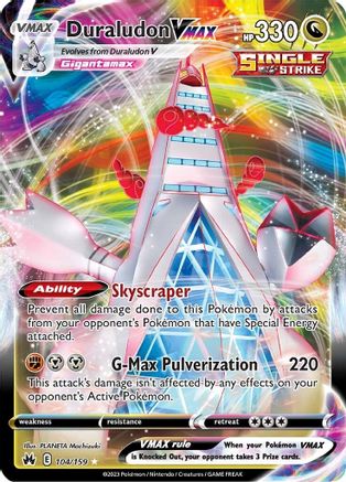 Duraludon VMAX (104/159) Holofoil [SWSH Crown Zenith] - Ultra Rare