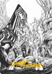 Lukka, Bound to Ruin Art Card (Gold-Stamped Signature) (ASONE-079) - Art Series: Phyrexia: All Will Be One