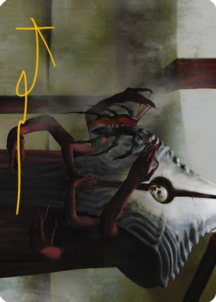 Vivisection Evangelist Art Card (Gold-Stamped Signature) (ASONE-054) - Art Series: Phyrexia: All Will Be One