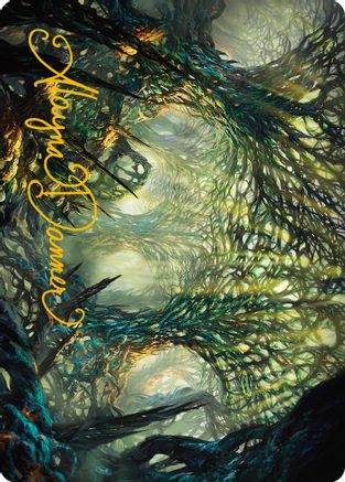 The Hunter Maze Art Card (Gold-Stamped Signature) (ASONE-060) - Art Series: Phyrexia: All Will Be One