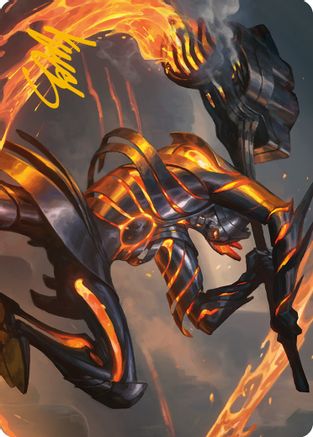 Forgehammer Centurion Art Card (Gold-Stamped Signature) (ASONE-026) - Art Series: Phyrexia: All Will Be One