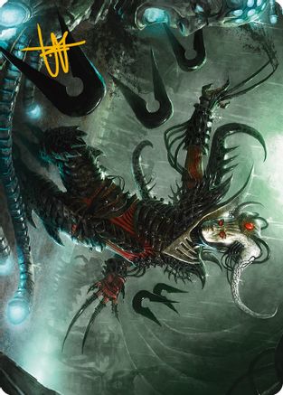 Vraan, Executioner Thane Art Card (Gold-Stamped Signature) (ASONE-024) - Art Series: Phyrexia: All Will Be One