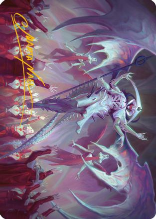 Atraxa, Grand Unifier Art Card (45/81) (Gold-Stamped Signature) (ASONE-045) - Art Series: Phyrexia: All Will Be One