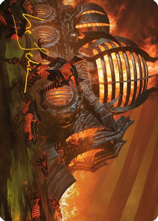 Urabrask's Forge Art Card (Gold-Stamped Signature) (ASONE-037) - Art Series: Phyrexia: All Will Be One