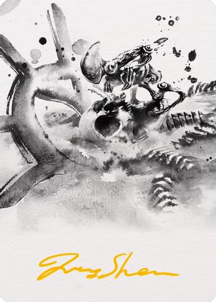 Myr Convert Art Card (Gold-Stamped Signature) (ASONE-081) - Art Series: Phyrexia: All Will Be One
