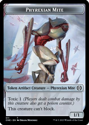Phyrexian Mite (011) // Phyrexian Mite (012) Double-sided Token (ONE-) - Phyrexia: All Will Be One Foil