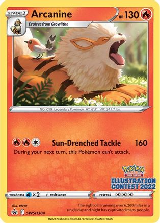 Arcanine (Illustration Contest 2022) (SWSH304) [SWSH Sword & Shield Promo Cards] - Promo