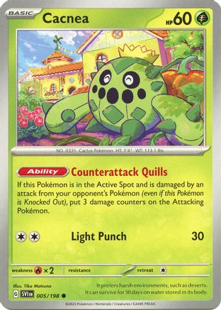Cacnea (005/198) Reverse Holofoil [Scarlet & Violet Base Set] - Common