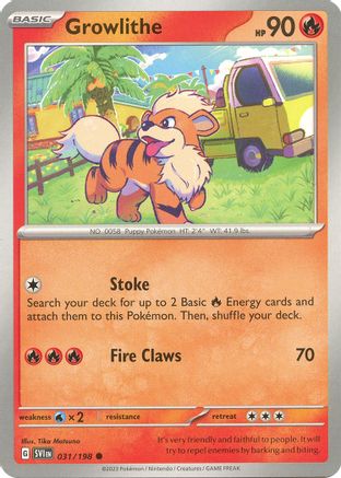 Growlithe (031/198) [Scarlet & Violet Base Set] - Common
