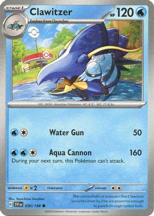 Clawitzer (050) [Scarlet & Violet Base Set] - Common