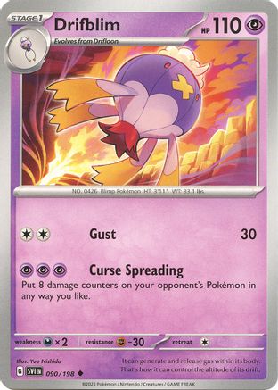 Drifblim (090) Reverse Holofoil [Scarlet & Violet Base Set] - Uncommon