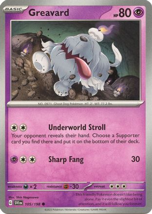 Greavard (105/198) [Scarlet & Violet Base Set] - Common