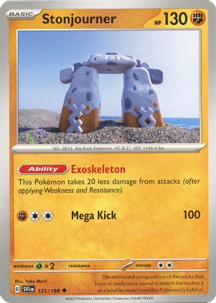 Stonjourner (121) Reverse Holofoil [Scarlet & Violet Base Set] - Uncommon
