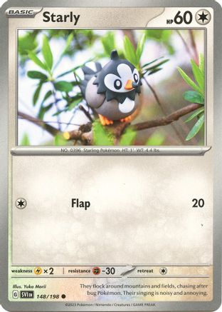 Starly (148/198) Reverse Holofoil [Scarlet & Violet Base Set] - Common