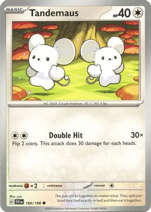 Tandemaus (160/198) Reverse Holofoil [Scarlet & Violet Base Set] - Common