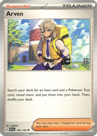 Arven (166/198) Reverse Holofoil [Scarlet & Violet Base Set] - Uncommon
