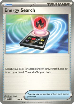 Energy Search (172) Reverse Holofoil [Scarlet & Violet Base Set] - Common