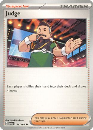 Judge (176) Reverse Holofoil [Scarlet & Violet Base Set] - Uncommon