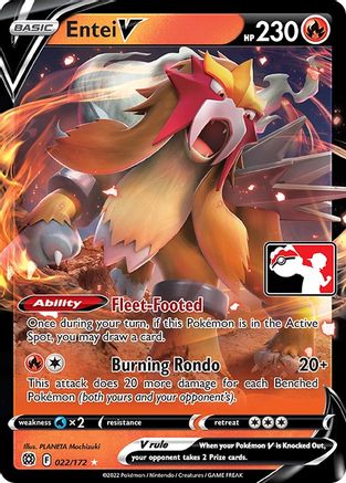 Entei V (022/172) Holofoil [Prize Pack Series Cards] - Ultra Rare