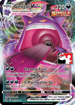 Gengar VMAX (157) Holofoil [Prize Pack Series Cards] - Ultra Rare