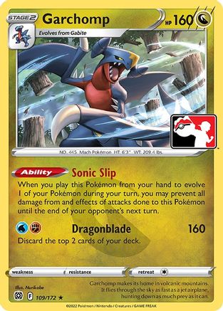 Garchomp (109) [Prize Pack Series Cards] - Rare