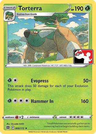 Torterra (8/172) Holofoil [Prize Pack Series Cards] - Rare