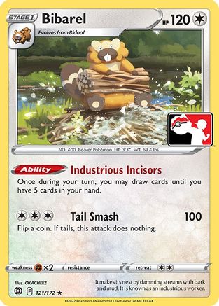 Bibarel (121/172) Holofoil [Prize Pack Series Cards] - Rare