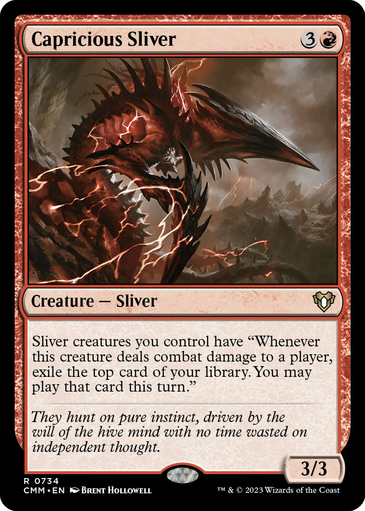 Capricious Sliver (CMM-734) - Commander Masters